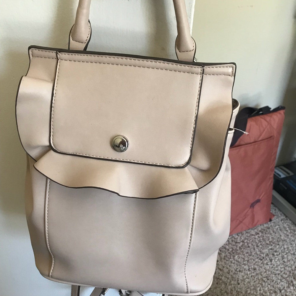 Pale pink backpack purse